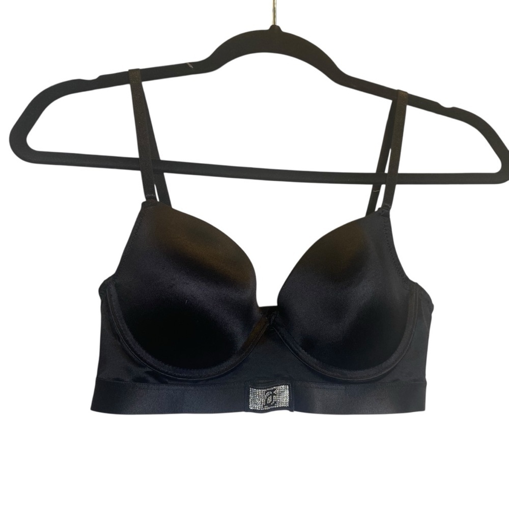 Juicy Couture Push Up Plunge Black Women's Bra size 34B